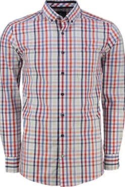 Redmond Hemd rot kariert Regular Fit
