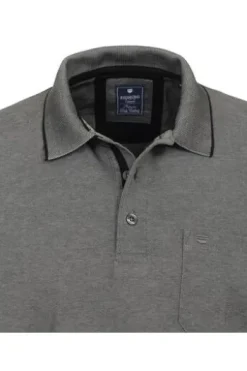 REDMOND Jersey Polo Shirt grau Regular Fit