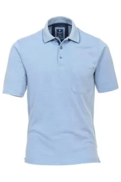 REDMOND Jersey Polo Shirt hellblau Regular Fit