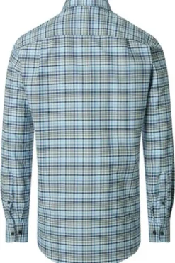 REDMOND Oxford Karo Hemd blau kariert Comfort Fit