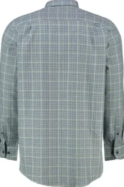 REDMOND Oxford Karo Hemd grün kariert Regular Fit Langarm Button-Down