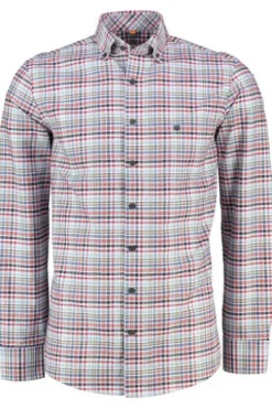 REDMOND Oxford Karo Hemd rot kariert Comfort Fit