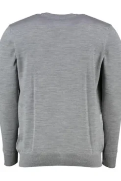 Rundhals Pullover mercury grey gemustert