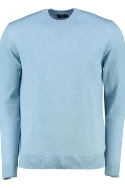 Rundhals Pullover ocean aqua einfarbig