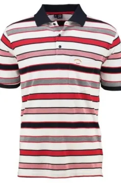 SAILING COMP Polo-Shirt weiss gestreift