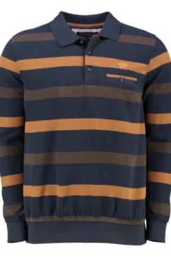 SAILING COMP Sweat-Shirt camel gestreift