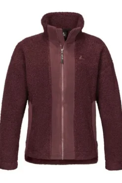 SCHOEFFEL Fleecejacke Kalmor dark twilight-bordeaux aus kuscheligem Teddyfleece