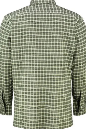 SKOGEN Flanell Hemd oliv kariert Regular Fit Langarm