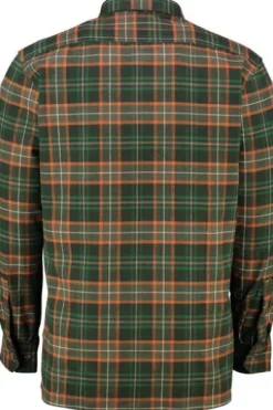 SKOGEN Flanell Hemd oliv kariert Regular Fit Langarm mit Brusttasche