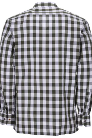 SKOGEN Hemd oliv kariert Regular Fit Langarm