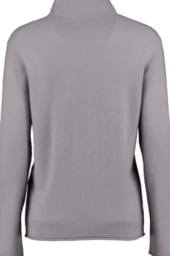 S.MARLON Stehkragen- Pullover grau aus hochwertigem Cashmere