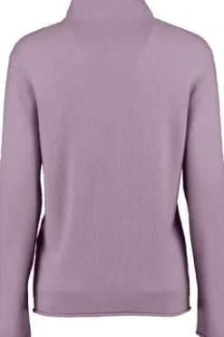 S.MARLON Stehkragen- Pullover flieder aus hochwertigem Cashmere