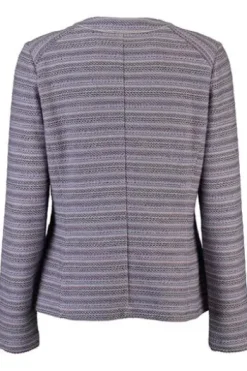 SOMMERMANN Strickjacke lavendel gestreift in farbharmonischer Weboptik