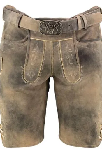 SPIETH & WENSKY Leder Shorts Rampoldi caribo Ziegenleder