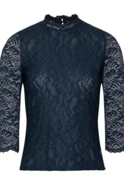 SPIETH & WENSKY Spitzenshirt Amberg marine in edler Optik