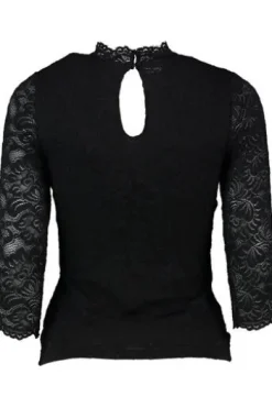 SPIETH & WENSKY Spitzenshirt Amberg schwarz 3/4-Arm in edler Optik