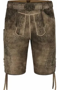 SPIETH & WENSKY Wildbock Ledershorts braun