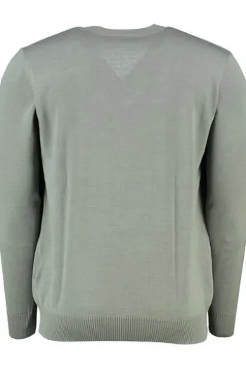 V-Ausschnitt Pullover foggy teal einfarbig